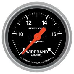 Picture of AutoMeter 3370 Gauge, Air/fuel Ratio-Wideband, Analog, 2 1/16" , 8:1-18:1, Stepper Motor, Sc