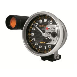 Picture of AutoMeter 4899 Gauge, Tachometer, 5" , 10k Rpm, Pedestal W/ Ext. Shift-Lite, Carbon Fiber