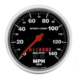 Picture of AutoMeter 3983 Gauge, Speedometer, 5" , 140mph, Gps, Sport-Comp