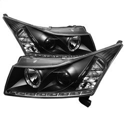 Picture of Spyder 5037916 Projector Headlights - Led Halo -Drl - Black - High H1 - Low H7