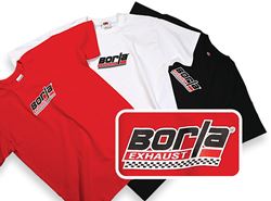 Picture of Borla 21277 Men'S Checkered Black Crew Neck T-Shirt - Large