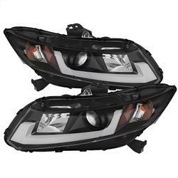 Picture of Spyder 5076519 Projector Headlights - Light Bar Drl - Black - High H1 - Low H1