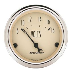 Picture of AutoMeter 1891 Gauge, Voltmeter, 2 1/16" , 18v, Elec, Antique Beige