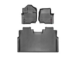 Picture of Weathertech 44697-1-2 F-150 Cab Style:supercrew (crew Cab); F-150 Floor Type:carpet
floor; F-150 Seating:bucket Seating