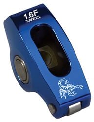 Picture of Scorpion Performance 1037 1.5 Ratio Small Block Chevy 3/8 Stud V-8 305-350/vortec Narrow Boday Blue Race Rocker Arm Set Of 16/ Lightweight 7000 Series Aerospace-Grade Aluminum Body /anodized For Protection & Durability/center Bolt Valve Covers