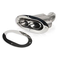 Picture of Stainless Works ST2815 Stainless Works Thru Body Big Oval Tip 3" Inlet