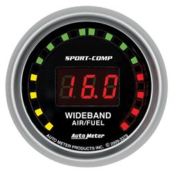 Picture of AutoMeter 3379 Gauge, Air/fuel Ratio-Wideband, Street, 2 1/16" , 10:1-17:1, Digital, Sport-Comp