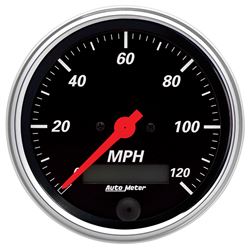 Picture of AutoMeter 1480 Gauge, Speedometer, 3 3/8" , 120mph, Elec. Prog. W/ Lcd Odo, Designer Black