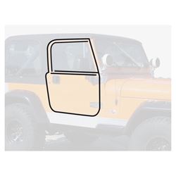 Picture of Crown Automotive Jeep Replacement 55176222MK Door Seal Master Kit 76-86 Cj-7, Cj-8 & 87-95 Yj Wrangler W/ Full Steel Doors