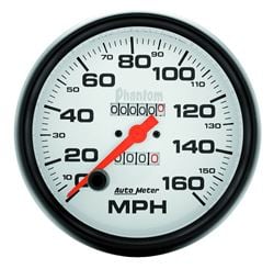 Picture of AutoMeter 5895 Gauge, Speedometer, 5" , 160mph, Mechanical, Phantom