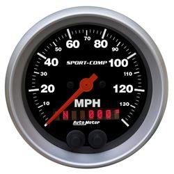 Picture of AutoMeter 3982 Gauge, Speedometer, 3 3/8" , 140mph, Gps, Sport-Comp