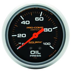Picture of AutoMeter 5421 Gauge, Oil Press, 2 5/8" , 100psi, Liquid Filled Mech, Pro-Comp