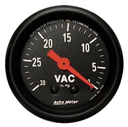 Picture of AutoMeter 2610 Gauge, Vacuum, 2 1/16" , 30inhg, Mechanical, Z-Series