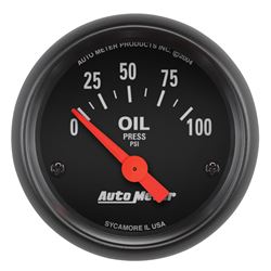 Picture of AutoMeter 2634 Gauge, Oil Pressure, 2 1/16" , 100psi, Electric, Z-Series