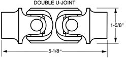 Picture of Borgeson 024949 Steering Universal Joint; Double; Steel; 3/4dd X 3/4dd
