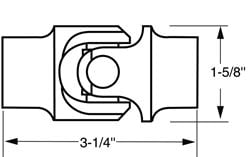 Picture of Borgeson 123452 Steering U-Joint; Polished Stainless; 3/4-36 X 1dd
