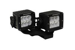 Picture of Go Rhino 732231T Jeep Wrangler Center Hood Mount For Dual 3" Led Cubes With Offset Mount