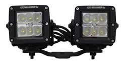 Picture of Go Rhino 731030T Jeep Wrangler Jl, Jlu & Jt Hood Hinge Mount For A 3" X 3" Dual Cubes 