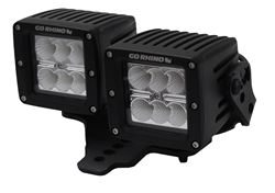 Picture of Go Rhino 731230T Jeep Wrangler Jl, Jlu & Jt Hood Hinge Mount For 3" X 3" Dual Cube Offset 