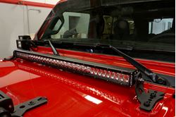 Picture of Go Rhino 731300T Jeep Wrangler Jl, Jlu & Jt Hood Hinge Mount For A 30" Single Row Led Bar