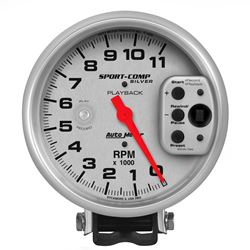 Picture of AutoMeter 3965 Gauge, Tachometer, 5" , 11k Rpm, Pedestal W/ Rpm Playback, Ultra-Lite