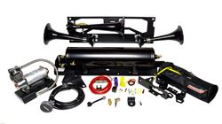 Picture of Kleinn Horns SDKIT17230 The Sdkit17-230 Includes The Beast 230 Triple Abs Train Horns, A
heavy Duty 100% Duty Cycle Waterproof Air Compressor, 3-Gallon Air
tank And Every Part Needed For Simple, Bolt-On Installation On Ford
super Duty Diesel Trucks. Can Be Upgraded To Be Even