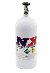 Picture of Nitrous Express ML11100 10 LB BOTTLE W/ Mainline Valve (6.89 DIA. X 20.19 TALL)