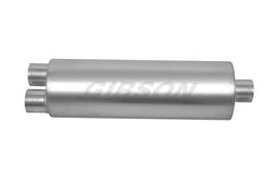 Picture of Gibson Exhaust 788050S SFT Superflow Dual/Center Round Muffler, Stainless