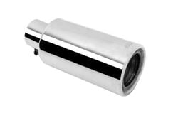 Picture of Gibson Exhaust 500659 Stainless Rolled Edge Angle Muffler Quiet Tip, Clamp-On 
