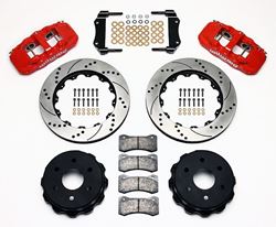 Picture of Wilwood 140-9407-DR W4A RearTruck Kit,14.25", Drill, Red