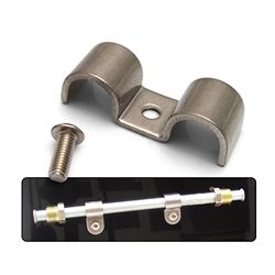Picture of Keep It Clean Wiring KICLC2500 1/2 Stainless Steel Double Line Clamps - Pack of 12