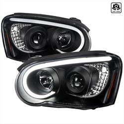 Picture of Spec-D 2LHP-WRX05JM-G2-TM 2004-2005 Subaru Impreza WRX/Outback LED DRL Projector Headlights (Matte Black Housing/Clear Lens)