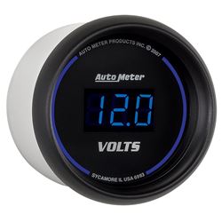 Picture of AutoMeter 6993 Gauge, Voltmeter, 2 1/16" , 18v, Digital, Black Dial W/ Blue Led