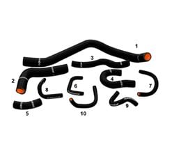 Picture of Mishimoto MMHOSE-CIV-88BK Honda Civic Silicone Radiator Hose Kit 1988-1991