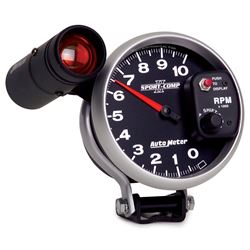 Picture of AutoMeter 3699 Gauge, Tachometer, 5" , 10k Rpm, Pedestal W/ Ext. Shift-Lite, Sport-Comp Ii
