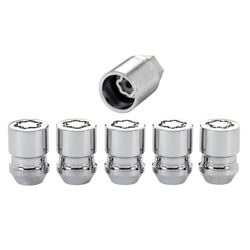 Picture of McGard 24554 Cone Seat Exposed Style Wheel Locks-Chrome-5 Lock Set
