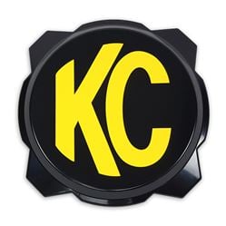 Picture of KC HiLiTES 5111 Kc Gravity Pro6 Black Light Cover With Yellow Kc Logo - 5111