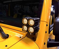 Picture of KC HiLiTES 7316 Windshield Hinge Light Mount Bracket For Jeep Wrangler Jk (2007-2018) - 7316