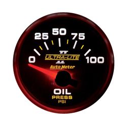 Picture of AutoMeter 4927 Gauge, Oil Pressure, 2 1/16" , 100psi, Electric, Ultra-Lite Ii
