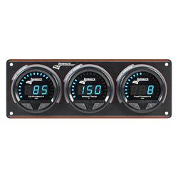 Picture of Longacre Racing Products 52-44662 Digital Elite Waterproof 3 Gauge Set Panel