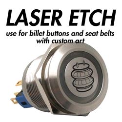 Picture of Keep It Clean Wiring 236868 Billet Button / Seat Belt Custom Etch