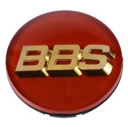 Picture of BBS 56.24.126 Center Cap - 70mm Red W/ Gold 3d Logo (4-Tab)