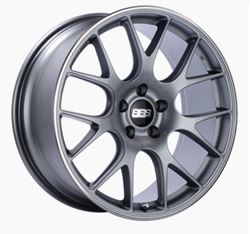 Picture of BBS CH122TIPO Ch-R 19x8.5 5x112 Et40 Satin Titanium Polished Rim Protector Wheel -82mm Pfs/clip Required