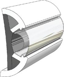 Picture of Taco Metals V119960WCM602 Rubrail Flx Wht W/chr 60'