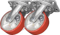 Picture of Ultra-Fab 48-979012 Ultra Swivel Skid Wheel - 5 In - For Class C-Silver And Red
