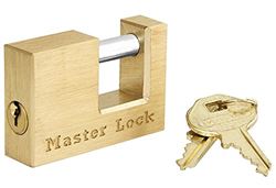 Picture of Master Lock 605DAT Coupler Lock: 2"; Trailer Hitch Coupler Lock; solid brass
