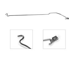 Picture of Drake Muscle Cars E5RZ-16826-S Stainless Steel Hood Prop Rod For 2005-2009 Ford Mustang, Model