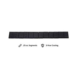 Picture of Perfect Equipment 200576FEBLK 1 Box Of Black Wheel Weights | 1/4 Oz (0.25) | Stick-On Adhesive Tape | 144 Oz 576 Pcs