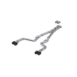 Picture of MBRP S71143CF 3" Cat Back; Dual Rear; Quad Tips; T304 With Cf Tips.