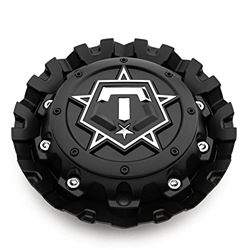Picture of TIS CAP-534B-TSTAR CAP-534B-TSTAR TIS SATIN BLACK CENTER CAP WITH T-STAR LOGO FOR TYPE 534B (ALL)